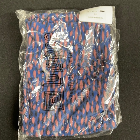 LuLaRoe New OS One Size Blue Geometric Leggings NWT - Picture 4 of 6